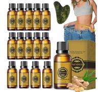 Ginger Oil For Weight Loss Belly Button,Lymphatic Drainage Ginger Oil,Ginger Oil For Lymphatic Drainage,Belly Drainage Ginger Oil Lymphatic Drainage Body Massage Essence (15pcs)