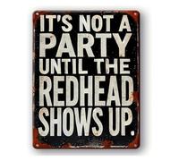 Ginger Pride Party Funny Metal Sign Wall Decor 12x8 Inch | Playful hair color metal sign sparks conversation among friends at gathering