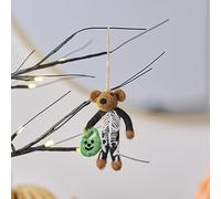 Ginger Ray Adorno Colgante de Esqueleto de Fieltro para árbol de Halloween, Color Negro