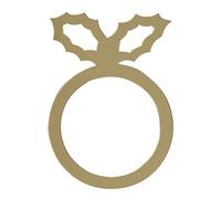 Ginger Ray Anillos de servilleta de acebo acrílico RED-544, color dorado