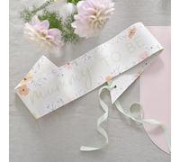 Ginger Ray-Banda de papel con diseño de flores y lazo verde baby shower, accesorio portátil, 154 cm, colores pastel. (FLB-110)