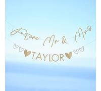 Ginger Ray Banderines Dorados Personalizables con Apellido Mrs