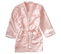 Ginger Ray Bata de satén rosa con detalle bordado de ojos soñolientos para niñas de 7 a 9 años