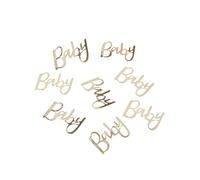 Ginger Ray Confeti para baby shower, confeti de mesa con lámina dorada, decoraciones unisex para baby shower, parte de la gama "Oh Baby!" de Ginger Ray
