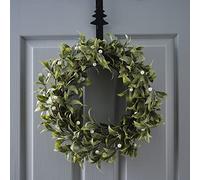 Ginger Ray Corona de Navidad con muérdago Artificial y Brillo para Puerta, decoración Colgante, NN-127, 30 cm