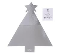 Ginger Ray Decoración del hogar de manto de metal y madera Feliz Navidad, Blanco/Plata, 24 x 6.5 x 38 cm