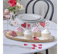Ginger Ray Decoración para cupcakes del día de San Valentín con corazones, sellos, sobres y más, paquete de 12