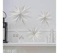 Ginger Ray Decoraciones navideñas de estrellas de papel colgantes, paquete de 3