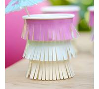 Ginger Ray Juego de 8 vasos de papel con diseño de falda hawaiana, multicolor