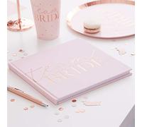 Ginger Ray Bride Guest Book Wedding Papel, Tarjeta de 180 g, Boda