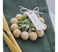 Ginger Ray Nordic Bead & Follage - Tarjetas de nombre para mesas de Navidad, paquete de 6