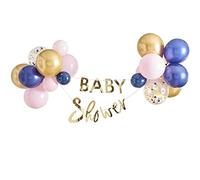 Ginger Ray Pancarta dorada para baby shower y decoración de globos, revelación de género