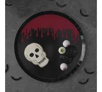 Ginger Ray Platos de papel para fiesta de Halloween con salpicaduras de sangre y goteo, paquete de 8