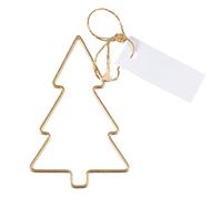 Ginger Ray Portatarjetas con diseño de árbol de Navidad de alambre dorado con etiquetas, paquete de 4, color (RUS-157)