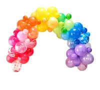 Ginger Ray Rainbow DIY Kit de arco de globos para decoración de fiesta, 85 unidades surtidas