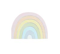 Ginger Ray Servilletas de papel de aluminio con forma de arco iris pastel, 16 unidades