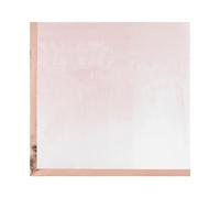 Ginger Ray Servilletas de papel para fiesta con estampado de acuarela rosa y oro rosa, paquete de 16