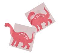 Ginger Ray Servilletas de papel rosa Party Like a Dinosaur - Paquete de 16
