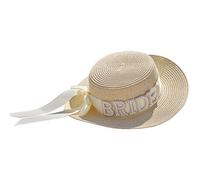 Ginger Ray Sombrero de Paja de Novia para Despedidas de Soltera y Lunas de Miel, marrón, Crema