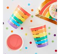 Ginger Ray- Vajilla de Tazas Paquete de 8, Multicolor (RA-939)