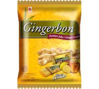 Gingerbon Jengibre Miel Limón Caramelo 125g | Caramelos con jengibre real y miel - alivian dolor de garganta - sabor refrescante y elegante