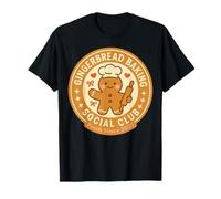 Gingerbread Baking Social Club Cookie Baker Funny Christmas Camiseta