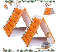 Gingerbread Christmas Tent,Gingerbread House Tent,Christmas Gingerbread Santa Claus House Play Sleepover for Home Indoor Xmas Holiday Party Lightweight Detachable (2pcs-Gingerbread)