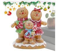 Gingerbread Decor - Figura decorativa (resina, 3,94 x 2,09 x 5,63 pulgadas), diseño de la estatua de Holiday Detailed Craft | Tabletop Display Festive Home Ornament, Christmas Figurilla para salas de