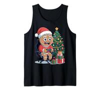 Gingerbread Gaming Chair Christmas Tree Cool Gamer Camiseta sin Mangas