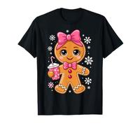 Gingerbread Girl Christmas Cookie Baking Xmas Women Kids Camiseta