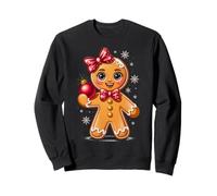 Gingerbread Girl Christmas Cookie Baking Xmas Women Kids Sudadera