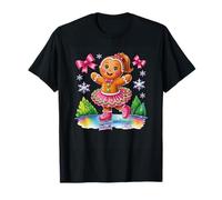 Gingerbread Girl Patinaje sobre Hielo Delicia de Invierno Camiseta