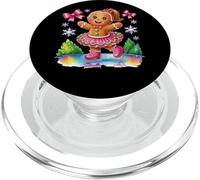 Gingerbread Girl Patinaje sobre Hielo Delicia de Invierno PopSockets PopGrip para MagSafe
