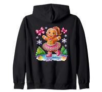 Gingerbread Girl Patinaje sobre Hielo Delicia de Invierno Sudadera con Capucha