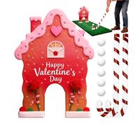 Gingerbread Golf Game | Funny Portable Playtime Indoor Outdoor Holiday Mini Toy, Effortless Gingerbread Christmas Mini Game Set - For Home Room Party Holiday Gatherings Carnival