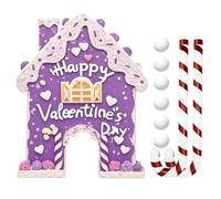 Gingerbread Golf Game Set |35cm Valentine's Day Sports Putting Toys -Eye-Catching Design Party Game With Candy Cane Clubs And Balls - For Living Room Holiday Birthday Party Night Indoor Home