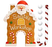 Gingerbread Golf Game Set - Funny Chritmas Games. Portable Mini Golf Course Set | Indoor Outdoor Portable Family Holiday Mini Toy For Family Room Party Holiday Gatherings Carnival