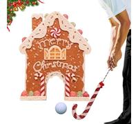 Gingerbread Golf Game Set,Mini Juguete de Navidad con Bastones de Caramelo y Bolas,Juegos de Fiesta de Navidad para Vacaciones Fiesta Reuniones,for Living Room Parties Holiday Celebration-1 Tao