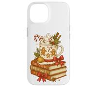 Gingerbread Hot Cocoa & Books Cozy Christmas Reader Carcasa para iPhone 14