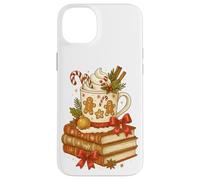 Gingerbread Hot Cocoa & Books Cozy Christmas Reader Carcasa para iPhone 14 Plus