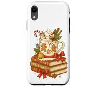Gingerbread Hot Cocoa & Books Cozy Christmas Reader Carcasa para iPhone XR