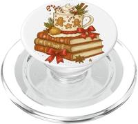 Gingerbread Hot Cocoa & Books Cozy Christmas Reader PopSockets PopGrip para MagSafe