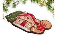 Gingerbread House Doormat - 47.24x19.69x0.39 Inches Gingerbread Floor Mat | Non-Slip Gingerbreadd For Christmas Welcome, Entrance Door Rug, Doorways, Kitchens, Bathrooms, Indoor and Outdoor