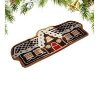 Gingerbread House Doormat - Christmas Welcome Mat | Christmas Decorations Area Rugs | Plush Christmas Porch Gingerbread Rug For Indoor Outdoor Christmas Carpet Photo Prop Gift Decoration