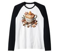 Gingerbread Latte Graphic For Women Christmas Coffee Mug Camiseta Manga Raglan