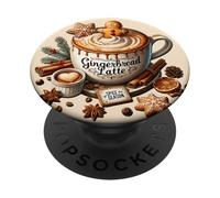 Gingerbread Latte Graphic For Women Christmas Coffee Mug PopSockets PopGrip Adhesivo