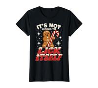 Gingerbread Man Candy Inappropriate Funny Christmas Graphic Camiseta gráfica económica, Mujer, Negro, L