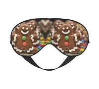 Gingerbread Man Candy Sleep Eye Mas - Diseño actualizado que bloquea la luz nocturna para hombres y mujeres, turnos de trabajo, viajes