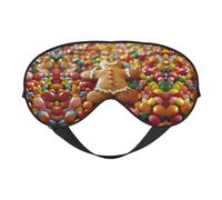 Gingerbread Man Candy Sleep Eye Mas - Diseño actualizado que bloquea la luz nocturna para hombres y mujeres, turnos de trabajo, viajes