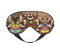 Gingerbread Man Candy - Sombra de ojos súper suave y cómoda con correa ajustable, cubierta de ojos cero presión ocular